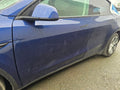 Tesla Model Y 2020-2025 Front Left Door - Full Assembly (Deep Blue Metallic-PPSB) OEM (used) 1505460-E0-A