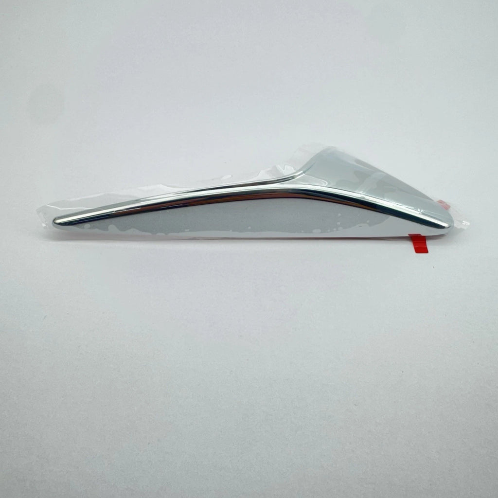 Tesla Model S 2016-2021, X 2015-2021, 3 2017-2023, Y 2020-2025 Fender Camera Side Repeater Trim - Chrome Aero Rib - Left Side - New 1514877-01-C