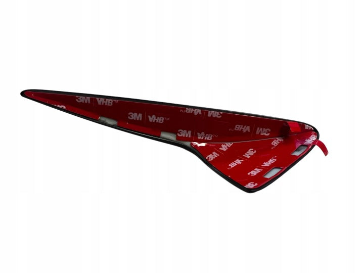 Tesla Model S 2016-2021, X 2015-2021, 3 2017-2023, Y 2020-2025 Fender Camera Side Repeater Trim - Carbon Black Aero Rib - Left Side - New 1514877-00-C