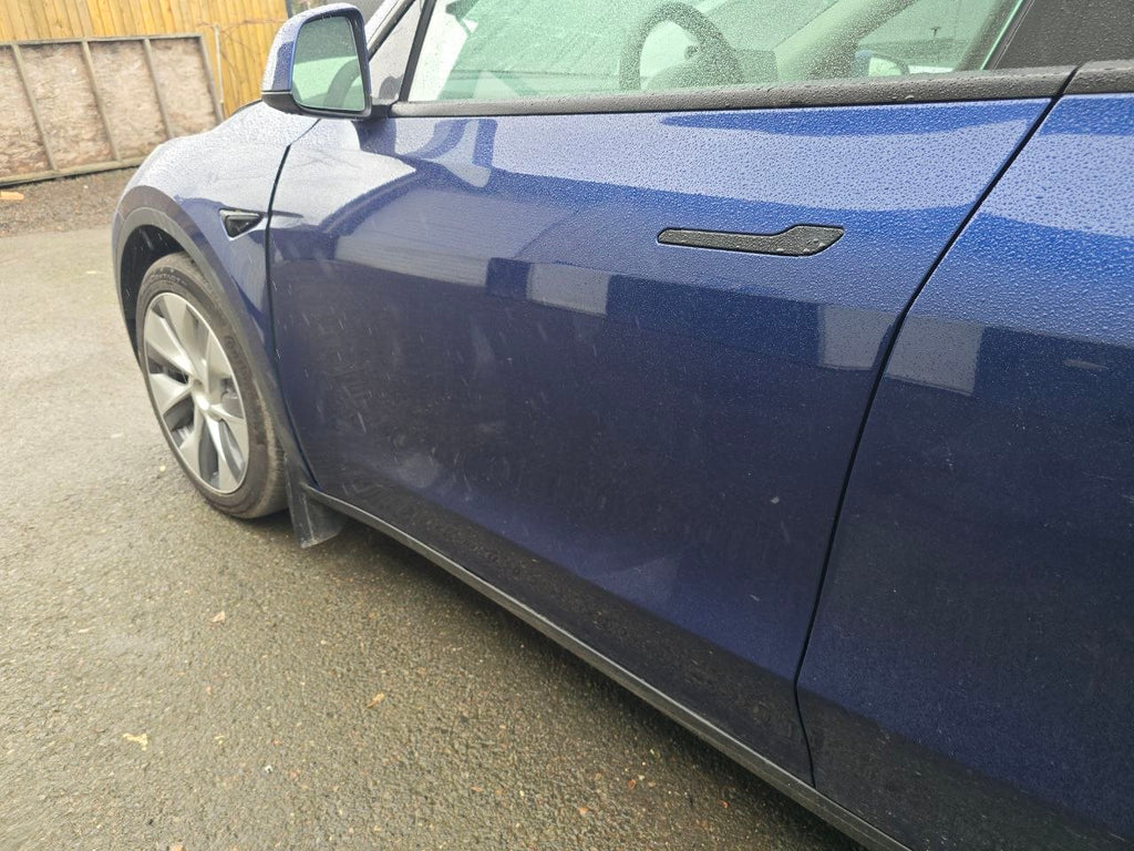 Tesla Model Y 2020-2025 Front Left Door - Full Assembly (Deep Blue Metallic-PPSB) OEM (used) 1505460-E0-A