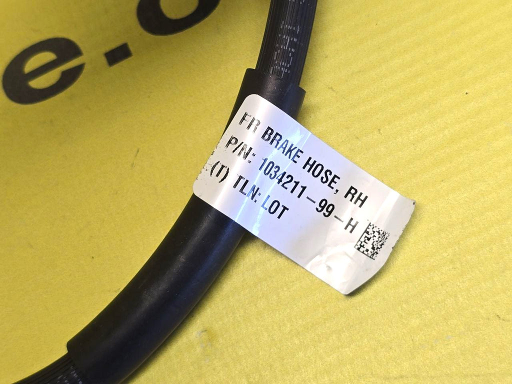 Tesla Model S 2012-2021, X 2015-2021 Brake Caliper Hose Tube Pipe - Front Right Side - OEM New 1034211-00-I