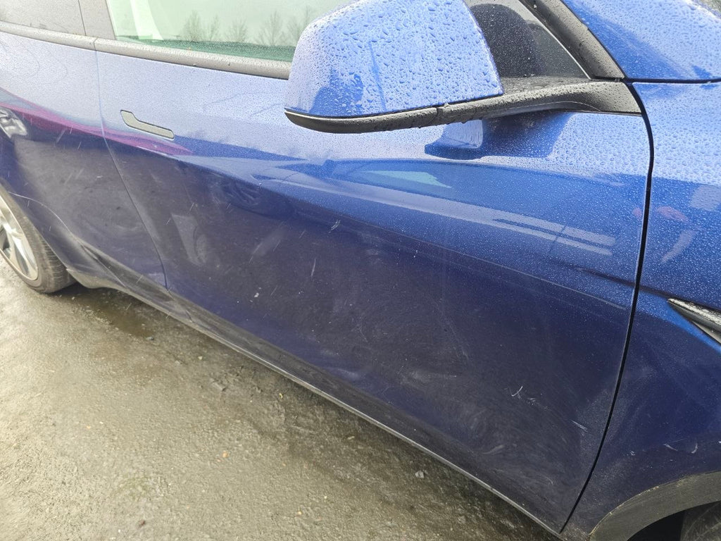 Tesla Model Y 2020-2025 Front Right Door - Full Assembly (Deep Blue Metallic-PPSB) OEM (used) 1501462-E0-A