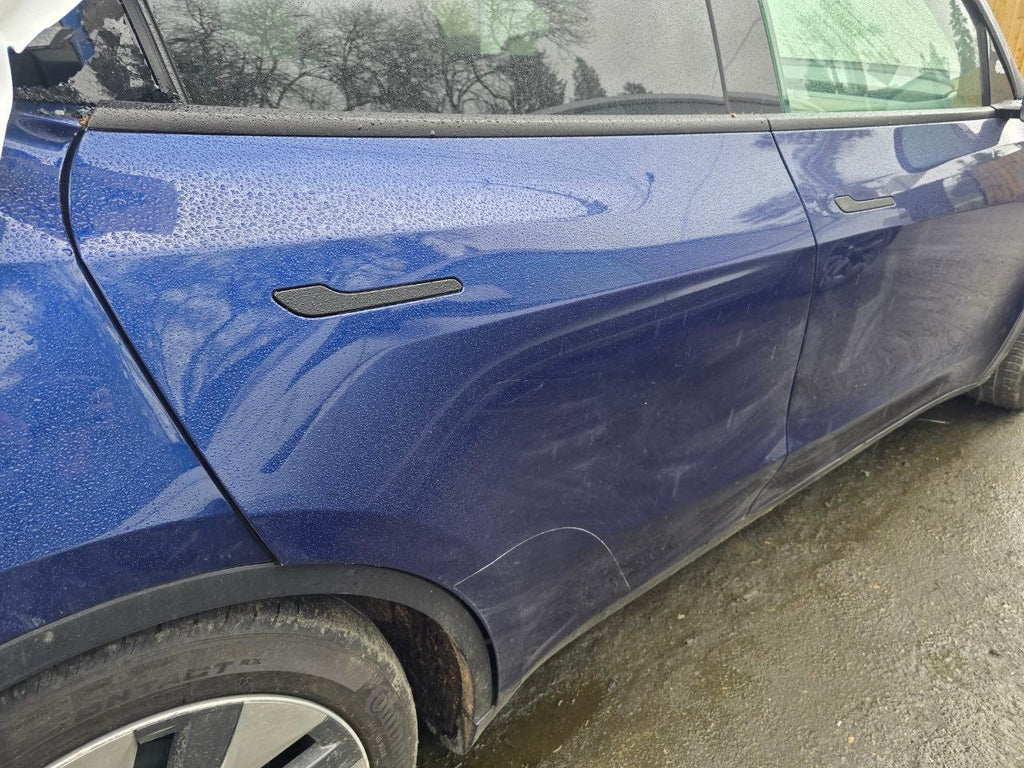 Tesla Model Y 2020-2025 Rear Right Door - Full Assembly (Deep Blue Metallic-PPSB) OEM (used) 1493562-E0-A