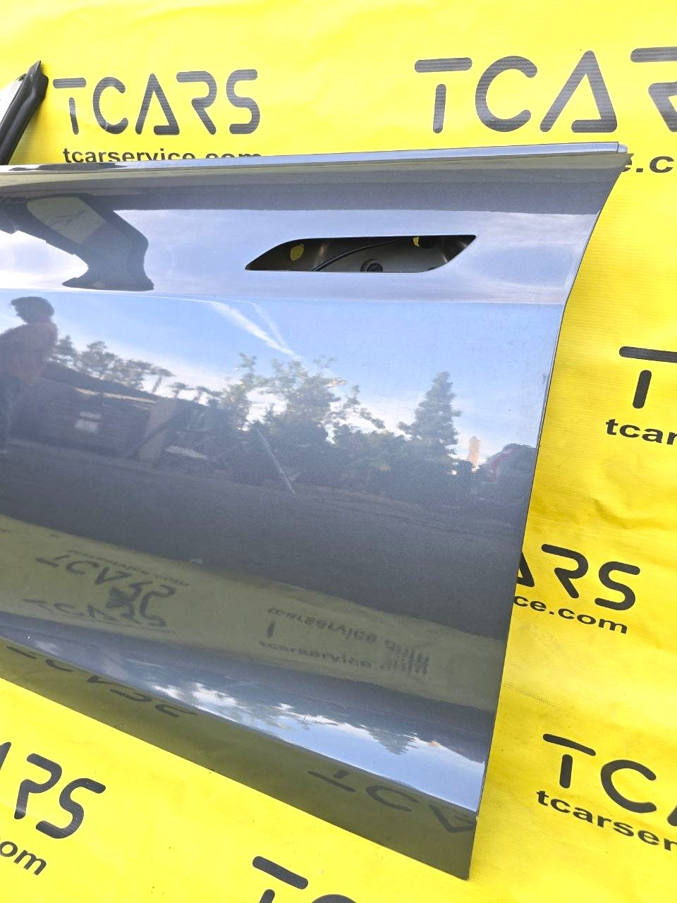 Tesla Model S 2012-2016 Front Left Door (Dolphin Gray - PMTG) - OEM (used) 6006662-E0-E