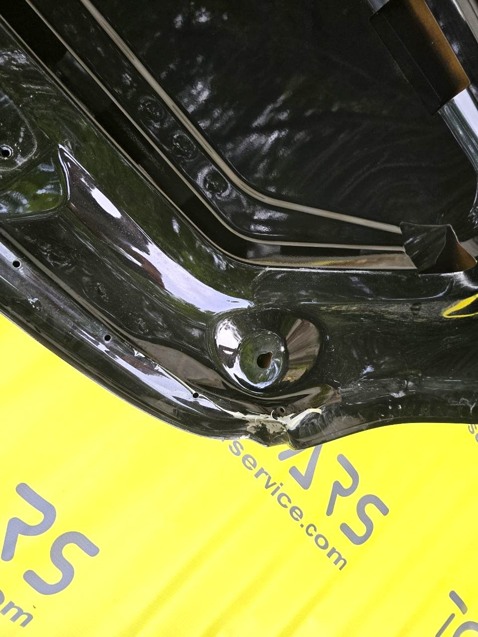 Tesla Model SP 2021-2025, S 2025- Hood Bonnet Panel Cover - Black PBSB - OEM (used with damage) 1562730-E0-A