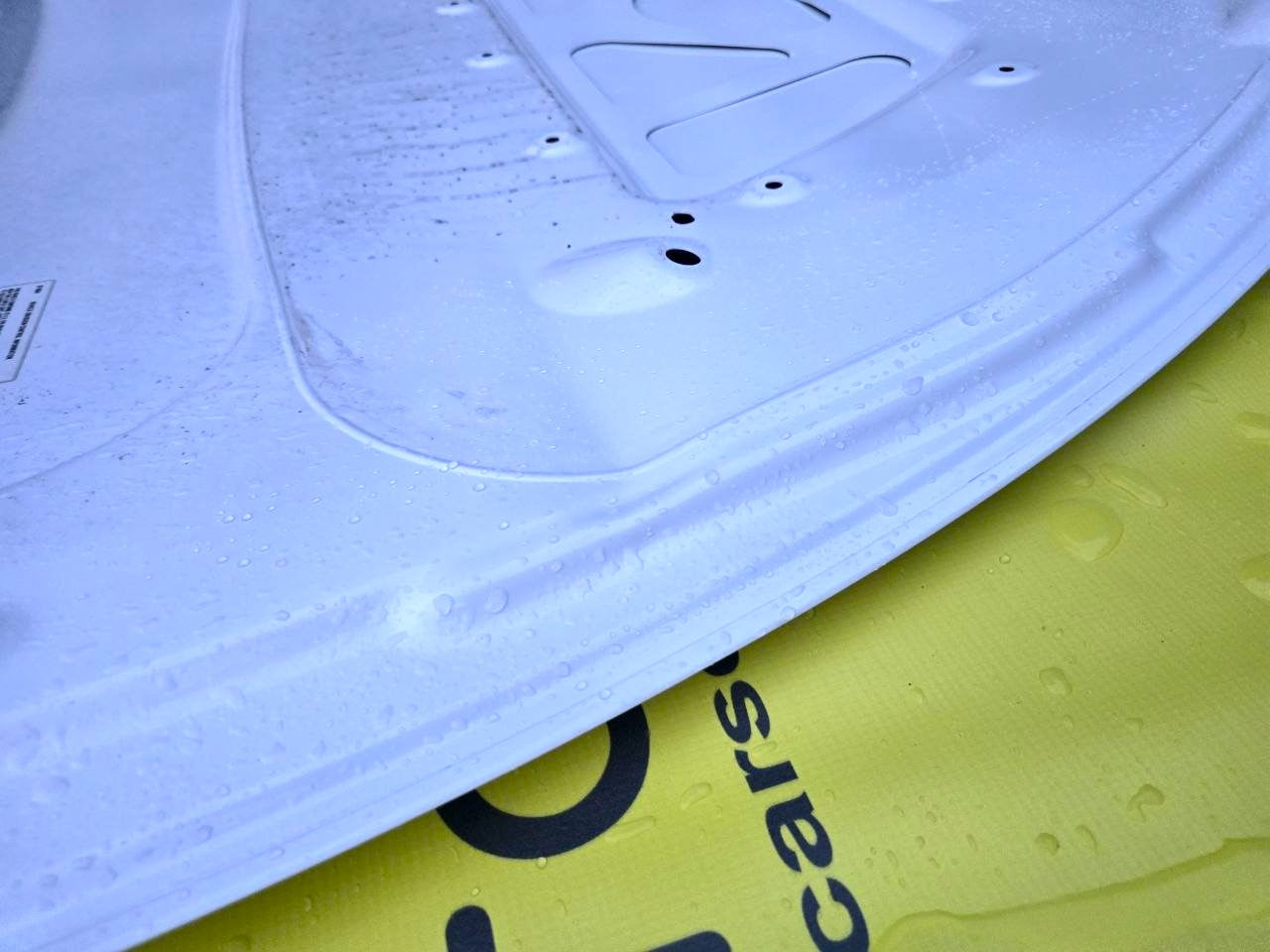 Tesla Model Y 2020-2025 Hood Bonnet Panel Cover (Pearl White - PPSW) - OEM (used with damages) 1493370-E0-A