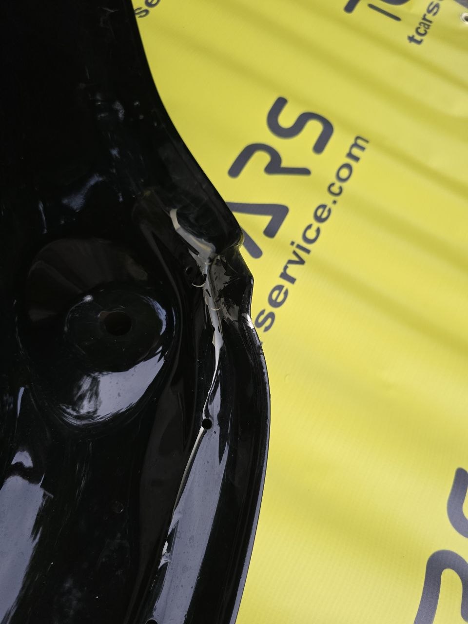 Tesla Model SP 2021-2025, S 2025- Hood Bonnet Panel Cover - Black PBSB - OEM (used with damage) 1562730-E0-A