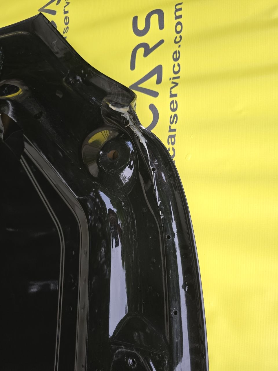 Tesla Model SP 2021-2025, S 2025- Hood Bonnet Panel Cover - Black PBSB - OEM (used with damage) 1562730-E0-A