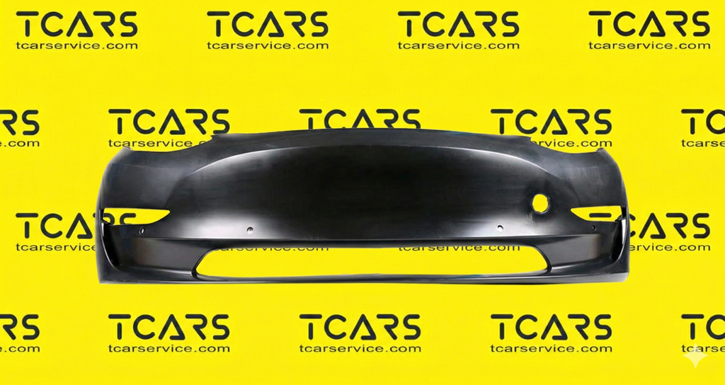 Tesla Model Y 2020-2025 Front Bumper Cover with Parking Sensors Holes - New 1493736-S0-A