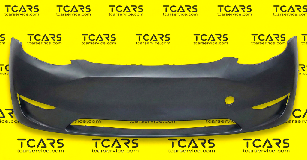 Tesla Model Y 2020-2025 Front Bumper Cover without Parking Sensors Holes - New 1493736-S0-A