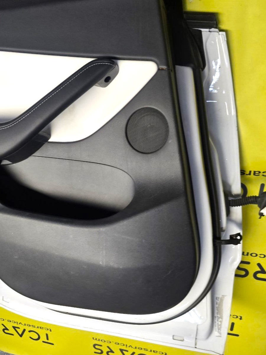 Tesla Model Y 2020-2025 Rear Left Door - Full Assembly (Pearl White - PPSW) OEM (used) 1493561-E0-A