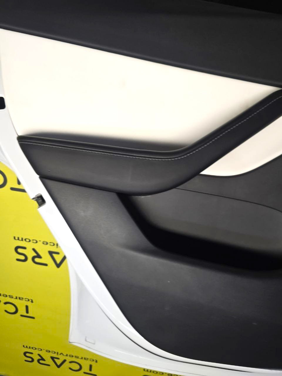 Tesla Model Y 2020-2025 Rear Left Door - Full Assembly (Pearl White - PPSW) OEM (used) 1493561-E0-A
